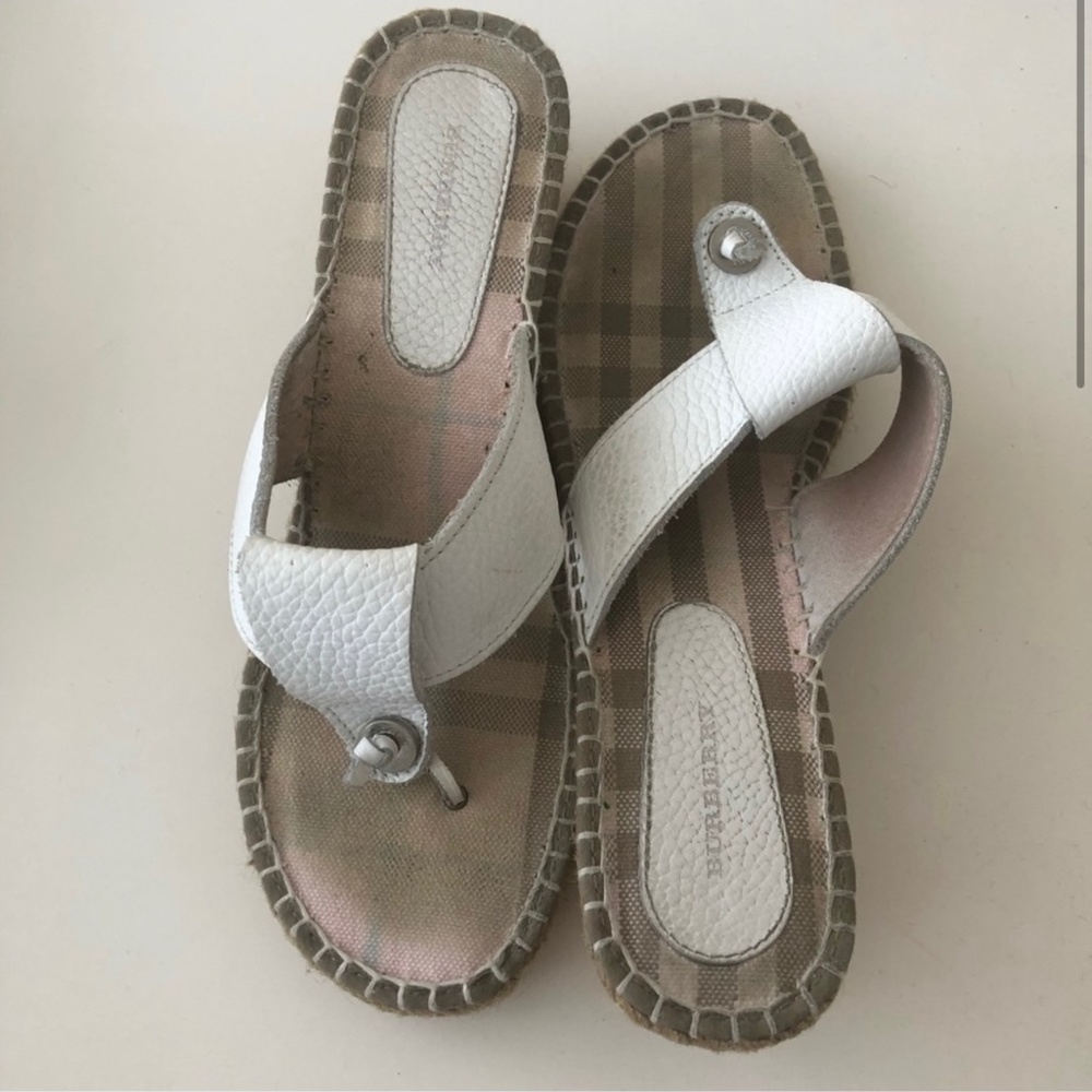 Burberry white Lester Espadrille sandal